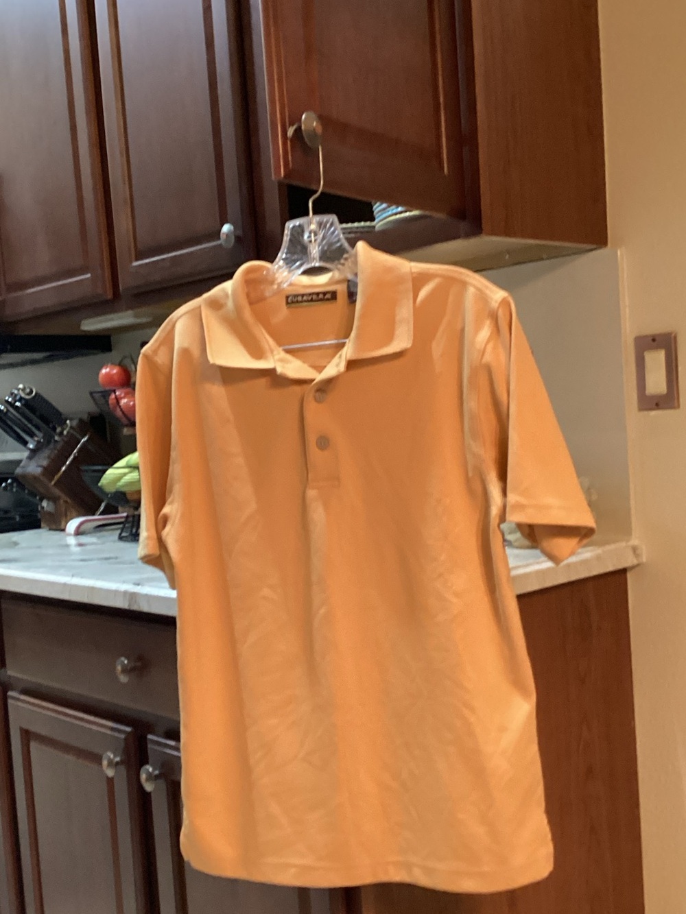 Cubavera Men's Light Mustard Yellow Polo Shirt